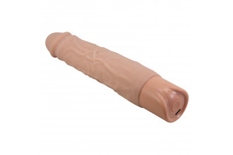 Телесный реалистичный вибратор Osric - 22,3 см.