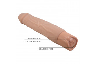 Телесный реалистичный вибратор Osric - 22,3 см.