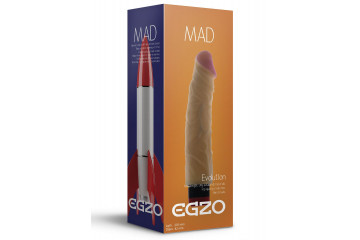 Реалистичный мультискоростной вибратор без мошонки Mad Rocket - 20,5 см.