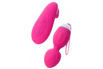 Розовые виброшарики TELLA с пультом-стимулятором