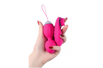 Розовые виброшарики TELLA с пультом-стимулятором Розовые виброшарики TELLA с пультом-стимулятором