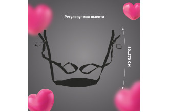 Черные секс-качели с фиксацией на двери