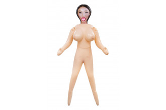 Телесная надувная секс-кукла с пышным бюстом