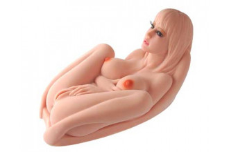 Реалистичный торс-девушка Hera 3 с тремя тугими отверстиями, вибрацией, ротацией и голосом