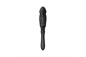 Черная секс-машина с функцией нагрева, насадками и присоской Sesh