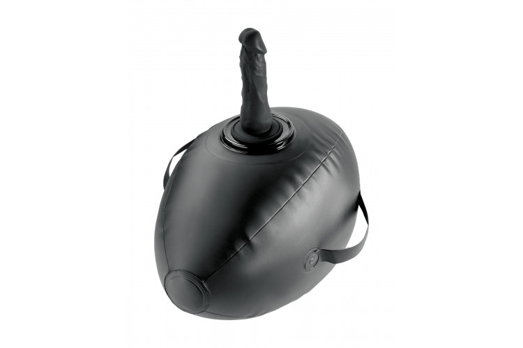 Черный надувной мяч с платформой для фиксации дилдо Body Dock Inflatable Love Ball Черный надувной мяч с платформой для фиксации дилдо Body Dock Inflatable Love Ball