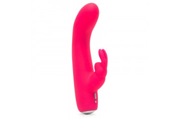Розовый вибратор-кролик Rechargeable Mini Rabbit Vibrator - 15,2 см.