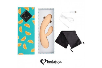 Бежевый вибратор-кролик Lea Rabbit Vibrator - 20,2 см.
