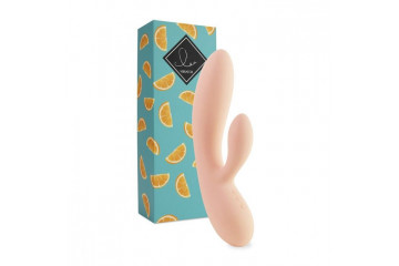 Бежевый вибратор-кролик Lea Rabbit Vibrator - 20,2 см.