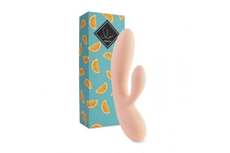 Бежевый вибратор-кролик Lea Rabbit Vibrator - 20,2 см.