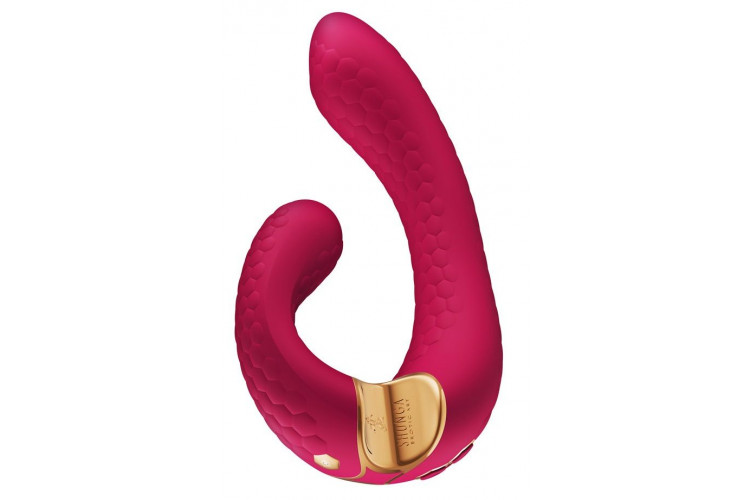 Малиновый гибкий вибростимулятор MIYO с двумя моторами - 18,5 см. Малиновый гибкий вибростимулятор MIYO с двумя моторами - 18,5 см.