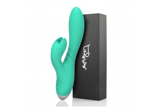 Зеленый вибратор-кролик Jade Rabbit Vibrator - 21,8 см.