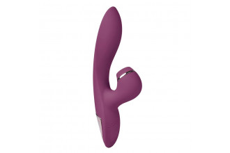 Сливовый вибратор-кролик с вакуумной стимуляцией 5’’ Silicone Suction Kiss - 20,3 см.