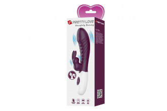 Фиолетовый вибратор-кролик Naughty Bunny - 19,8 см.
