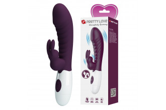 Фиолетовый вибратор-кролик Naughty Bunny - 19,8 см.