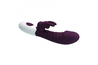 Фиолетовый вибратор-кролик Naughty Bunny - 19,8 см.