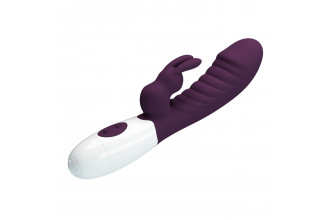 Фиолетовый вибратор-кролик Naughty Bunny - 19,8 см.