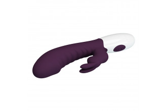 Фиолетовый вибратор-кролик Naughty Bunny - 19,8 см.