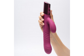 Фиолетовый вибратор Selove Thrusty - 24,4 см.