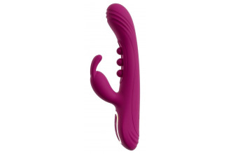 Лиловый вибратор-кролик 2 Function Vibrator Squirting - 22,5 см.