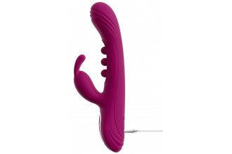Лиловый вибратор-кролик 2 Function Vibrator Squirting - 22,5 см.