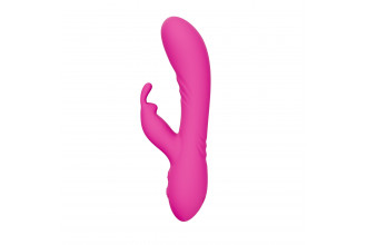 Розовый силиконовый вибратор-кролик