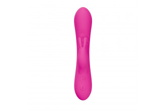 Розовый силиконовый вибратор-кролик