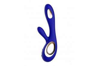 Синий вибратор-кролик Lelo Soraya Wave - 21,8 см.