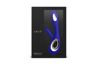 Синий вибратор-кролик Lelo Soraya Wave - 21,8 см.