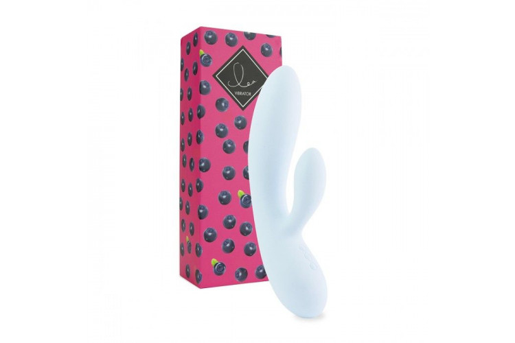 Нежно-голубой вибратор-кролик Lea Rabbit Vibrator - 20,2 см.