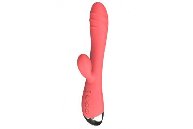 Коралловый вибратор-кролик Eridan - 21 см.