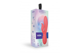 Коралловый вибратор-кролик из силикона Isida - 21 см.