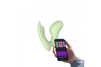 Зеленый вибратор Magic Motion Umi - 9,5 см.