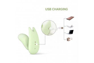 Зеленый вибратор Magic Motion Umi - 9,5 см.