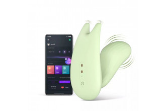 Зеленый вибратор Magic Motion Umi - 9,5 см.
