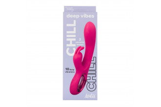 Малиновый вибратор-кролик Chill - 21 см.
