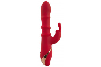 Красный вибратор-кролик с 3 подвижными кольцами Rabbit Vibrator with 3 Moving Rings - 23,7 см. Красный вибратор-кролик с 3 подвижными кольцами Rabbit Vibrator with 3 Moving Rings - 23,7 см.