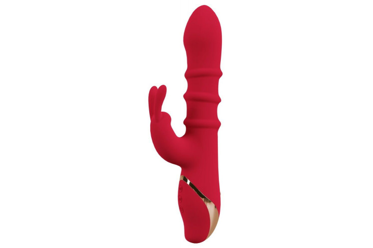 Красный вибратор-кролик с 3 подвижными кольцами Rabbit Vibrator with 3 Moving Rings - 23,7 см. Красный вибратор-кролик с 3 подвижными кольцами Rabbit Vibrator with 3 Moving Rings - 23,7 см.