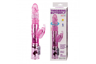 Вибратор-бабочка Throbbing Butterfly - 29,5 см.