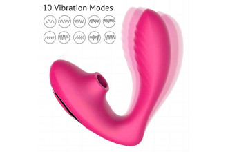 Розовый вибромассажер Clitoral Sucking Vibrator OG для стимуляции клитора и точки G