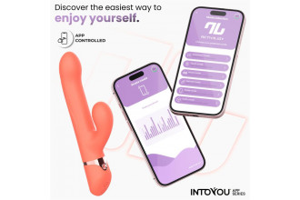 Коралловый вибратор-кролик с кольцом из бусин и имитацией фингеринга Mindy Коралловый вибратор-кролик с кольцом из бусин и имитацией фингеринга Mindy