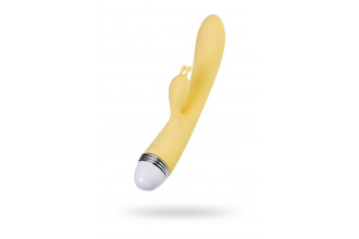 Желтый вибратор-кролик Aster - 22 см. Желтый вибратор-кролик Aster - 22 см.