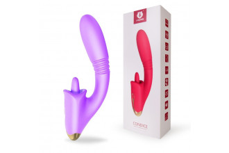 Фиолетовый вибромассажер Condice - 20,3 см.