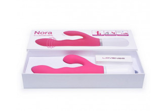 Революционный вибратор с дистанционным управлением Nora New - 20 см.