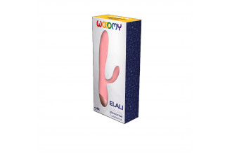 Нежно-розовый вибратор-кролик Elali - 18 см.