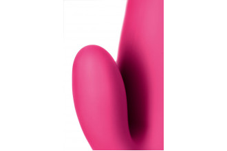 Ярко-розовый вибратор Satisfyer Mr. Rabbit с клиторальным отростком - 22,1 см.