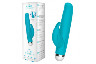Голубой вибратор-кролик The Mini Rabbit - 13,9 см.