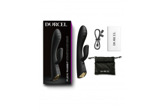 Черный вибратор-кролик Flexi Rabbit с функцией подогрева - 21,2 см.