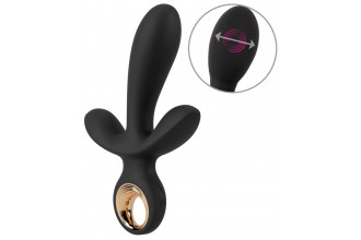 Черный вибратор с функцией расширения Inflatable Triple Vibrator - 18,9 см. Черный вибратор с функцией расширения Inflatable Triple Vibrator - 18,9 см.