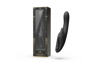 Черный вибростимулятор-кролик с функцией нагрева Ares - 24,6 см.
